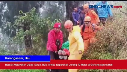 Berniat Merayakan Ulang Tahun, Bule Tewas Terperosok Jurang 10 Meter di Gunung Agung Bali