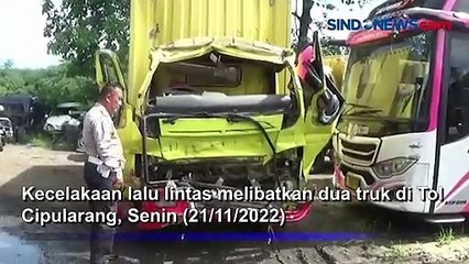 2 Truk Bertabrakan di Tol Cipularang, 2 Orang Luka Berat