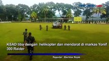 KSAD Dudung Mendarat di Cianjur dengan Helikopter Kunjungi Korban Gempa