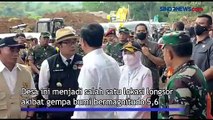 Presiden Jokowi Tinjau Lokasi Longsor di Cugenang