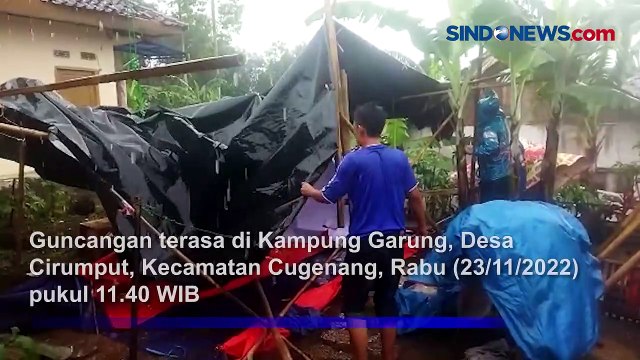 Guncangan Gempa Cianjur Robohkan Tenda Pengungsi, Kakek Paruh Baya Dilarikan ke Rumah Sakit