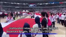Bendera Merah Putih Raksasa Membentang di Stadio GBK Meriahkan Acara Nusantara Bersatu