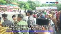 Keren! Asap dan Semburan Api Kelilingi Ratusan Penari Saman pada Peringatan Hari Guru di Semarang