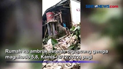 Rumah Warga di Ciambar Sukabumi Ambruk Akibat Gempa Magnitudo 5,8