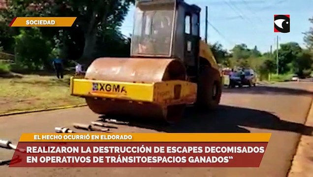 Realizaron la destrucción de escapes decomisados en operativos de tránsito
