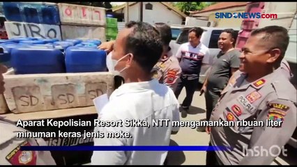 Jelang Nataru, Polisi Razia Ribuan Liter Miras Jenis Moke