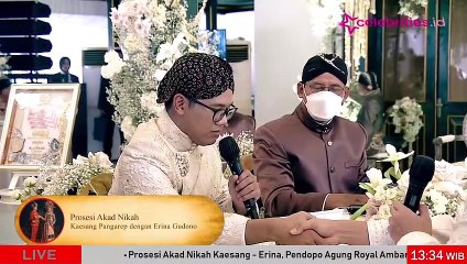 Ekspresi Lega Kaesang setelah Ijab Kabul, Ucapkan Syukur dan Tertawa