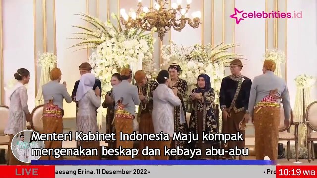 Keren! Menteri Kabinet Indonesia Maju Kenakan Busana Warna Abu-Abu di Resepsi Kaesang-Erina
