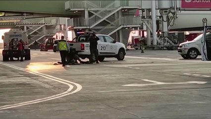 El asalto frustrado en el aeropuerto de Santiago