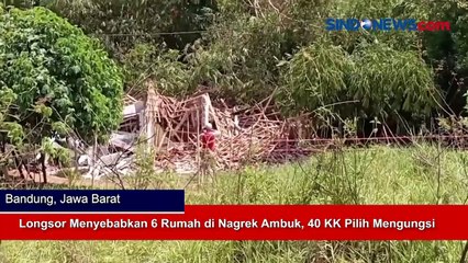Longsor Menyebabkan 6 Rumah di Nagrek Ambuk, 40 KK Pilih Mengungsi