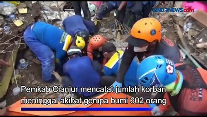Korban Meninggal Gempa Cianjur Mencapai 602 Orang