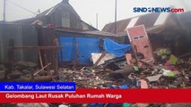 Dihantam Gelombang Laut, Puluhan Rumah Warga Rusak Parah dan Hancur