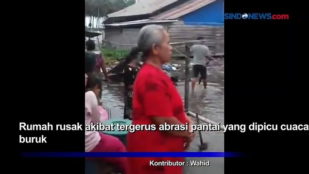 Abrasi Pantai Dipicu Cuaca Buruk, 5 Rumah Rusak di Mamuju
