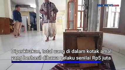 Terekam CCTV, Aksi Maling Kotak Amal Masjid di Tangerang Selatan
