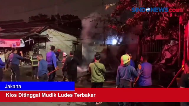 Diduga Korsleting Listrik, Kios yang Ditinggal Mudik di Medan Ludes Terbakar