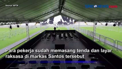 Persiapan Upacara Pemakaman Umum Pele, Digelar di Markas Santos