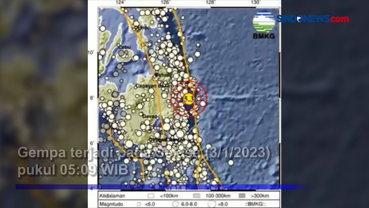 Pagi Ini Gempa Magnitudo 5,3 Guncang Melonguane