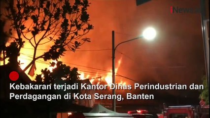 Diduga Korsleting Listrik, Kantor Disperindag Kota Serang Terbakar