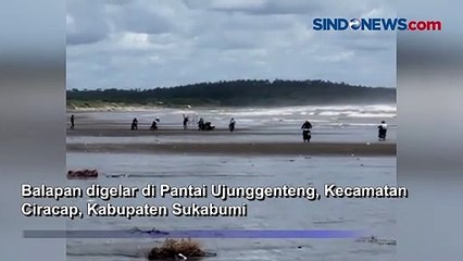 Viral! Balap Motor Lintasan Pasir di Ujunggenteng Sukabumi, Peserta Terpental dan Tertabrak