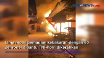 Diduga Terjadi Korsleting, Belasan Kios dan Warung di Jambi Terbakar