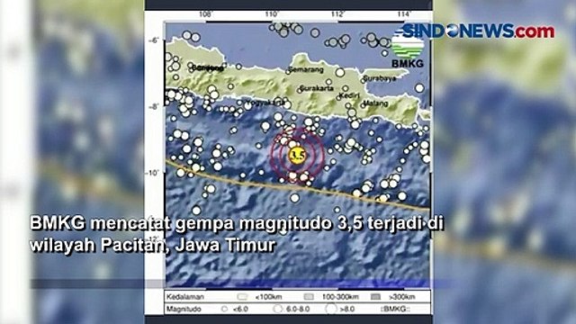 Gempa Magnitudo 3,5 Guncang Pacitan