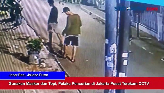 Gunakan Masker dan Topi, Pelaku Pencurian di Jakarta Pusat Terekam CCTV