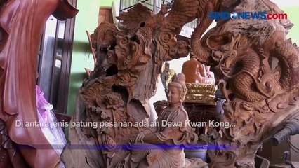 Perajin Patung Dewa di Jepara Banjir Pesanan Jelang Imlek
