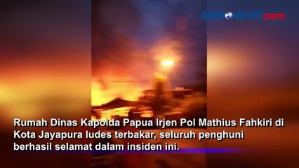 Rumah Dinas Kapolda Papua Ludes Terbakar, Begini Kronologinya