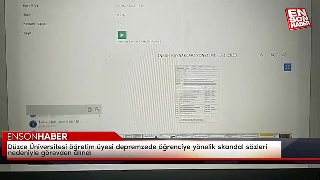 Düzce Üniversitesi öğretim üyesi depremzede öğrenciye yönelik skandal sözleri nedeniyle görevden alındı