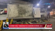 Closed van, tumagilid sa Quezon Avenue, Q.C. | UB