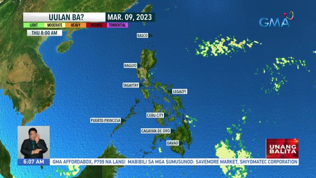 Isang LPA, posibleng pumasok ng PAR sa mga susunod na araw; wala pang epekto sa lagay ng panahon sa bansa sa ngayon - Weather update today as of 6:07 a.m. (March 09, 2023) | UB