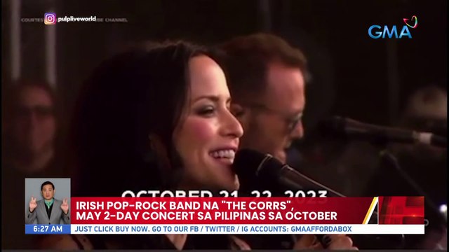 Irish Pop-Rock Band na The Corrs , may 2-day concert sa PIlipinas sa October | UB
