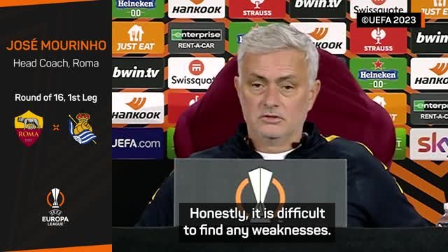 Mourinho struggles to 'find any weaknesses' in Real Sociedad