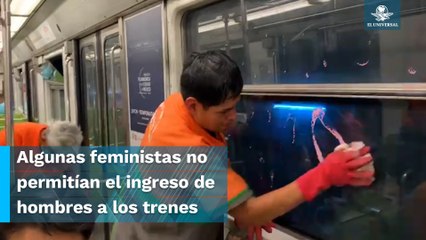 Borran “el sentir” que dejaron mujeres en instalaciones del Metro de la CDMX