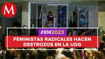 Colectivos destruyen instalaciones de la Universidad de Guadalajara