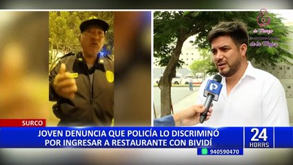 Surco: joven denunció discriminación de policía por ingresar a restaurante con bividí
