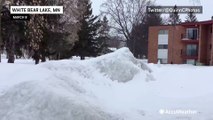 Snow blankets portions of Minnesota