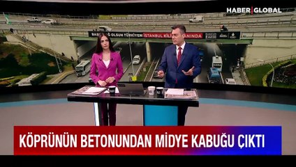 Maltepe Köprüsü'nde şoke eden görüntü: Betonundan midye kabukları çıktı!