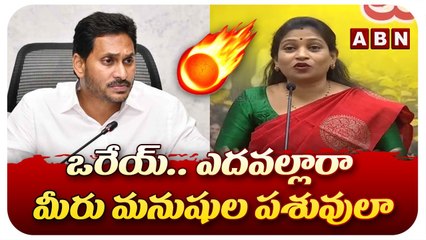ఒరేయ్ ఎదవల్లారా మీరు మనుషుల పశువులా | Vangalapudi Anitha Comments On YCP Leaders | ABN Telugu