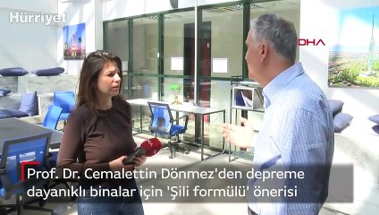 Prof. Dr. Cemalettin Dönmez'den depreme dayanıklı binalar için 'Şili formülü' önerisi