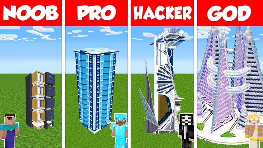 Minecraft NOOB vs PRO vs HACKER : FAMILY HOUSE CHALLENGE in minecraft /  Animation 