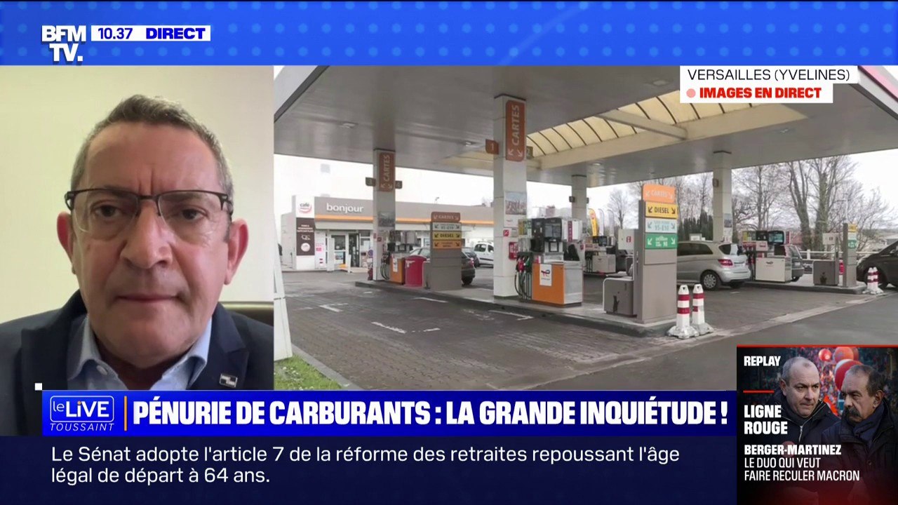 Francis Pousse, président de la branche stations-service et énergies nouvelles au syndicat Mobilians sur la crainte d'une pénurie de carburant: "Je ne suis pas spécialement inquiet, car les stocks en dépôt sont bien alimentés"