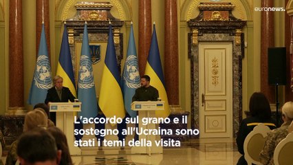 Il segretario generale dell'Onu António Guterres  a Kiev