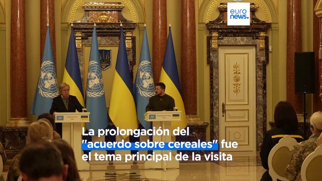 Guterres discute con Zelenski en Kiev la posible prórroga del acuerdo de los cereales