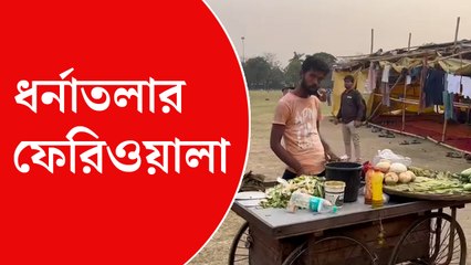 আন্দোলনের জন্য ব্যবসা বাড়ছে! ফেরিওয়ালাদের মুখে হাসি ফুটিয়েছে ধর্মতলার ধর্না