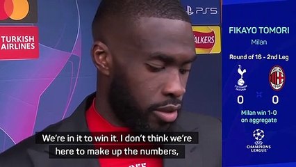 'We're in it to win it' - Tomori dreaming big after Milan make final eight