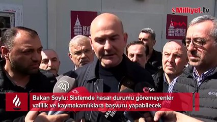 Bakan Soylu'dan deprem bölgesi için ödeme duyurusu