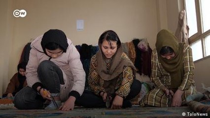 Banned from education, Afghan women turn to carpet weaving