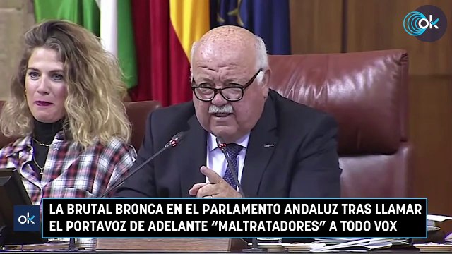 La brutal bronca en el Parlamento andaluz tras llamar el portavoz de Adelante maltratadores a todo Vox