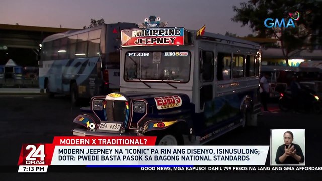 Modern jeepney na iconic pa rin ang disenyo, isinusulong; DOTr: pwede basta pasok sa bagong national standards | 24 Oras